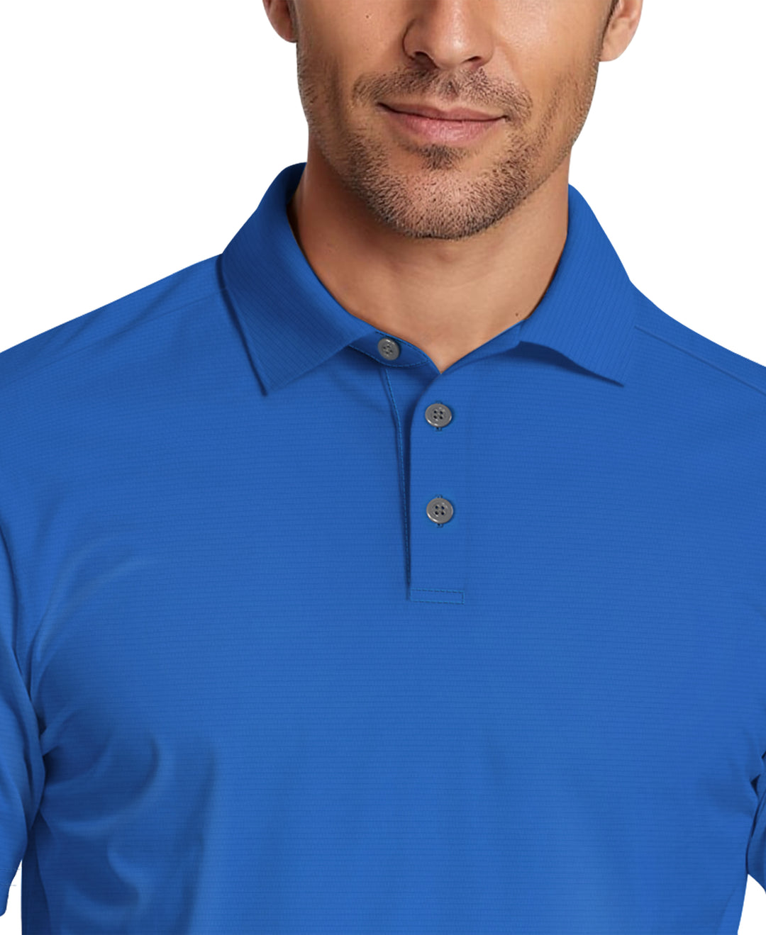 Solid Cooling Texture Golf Polo (Indigo Bunting) 