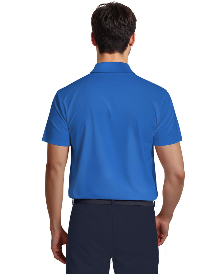 Solid Cooling Texture Golf Polo (Indigo Bunting) 