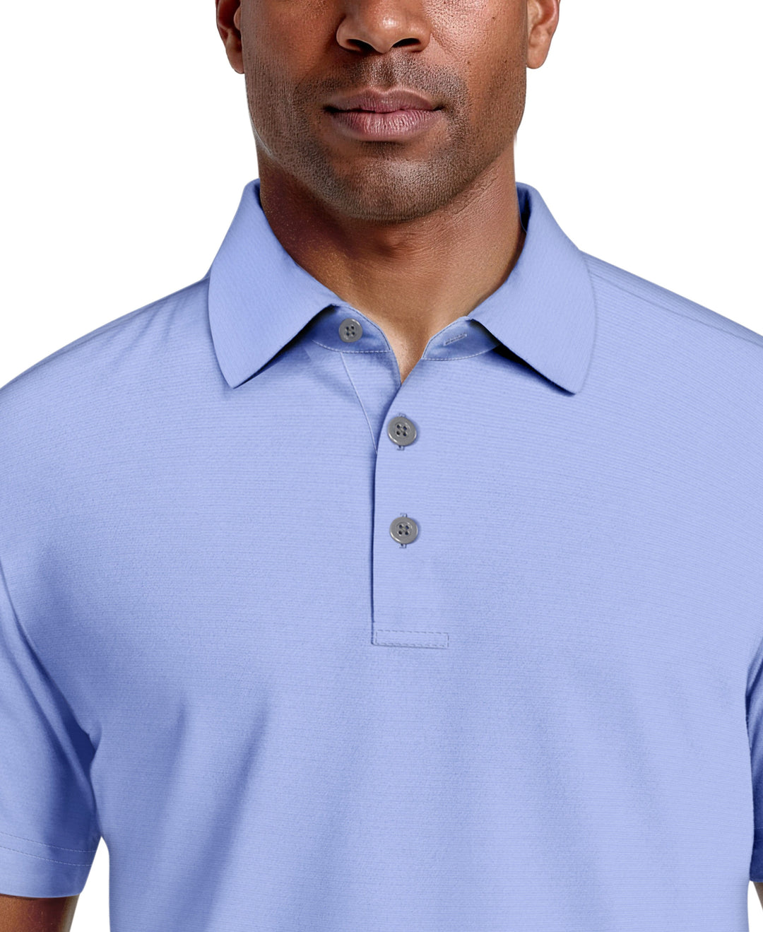 Solid Cooling Texture Polo (Azurine) 