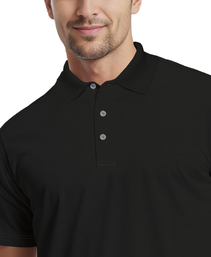 Solid Cooling Texture Polo (Caviar) 