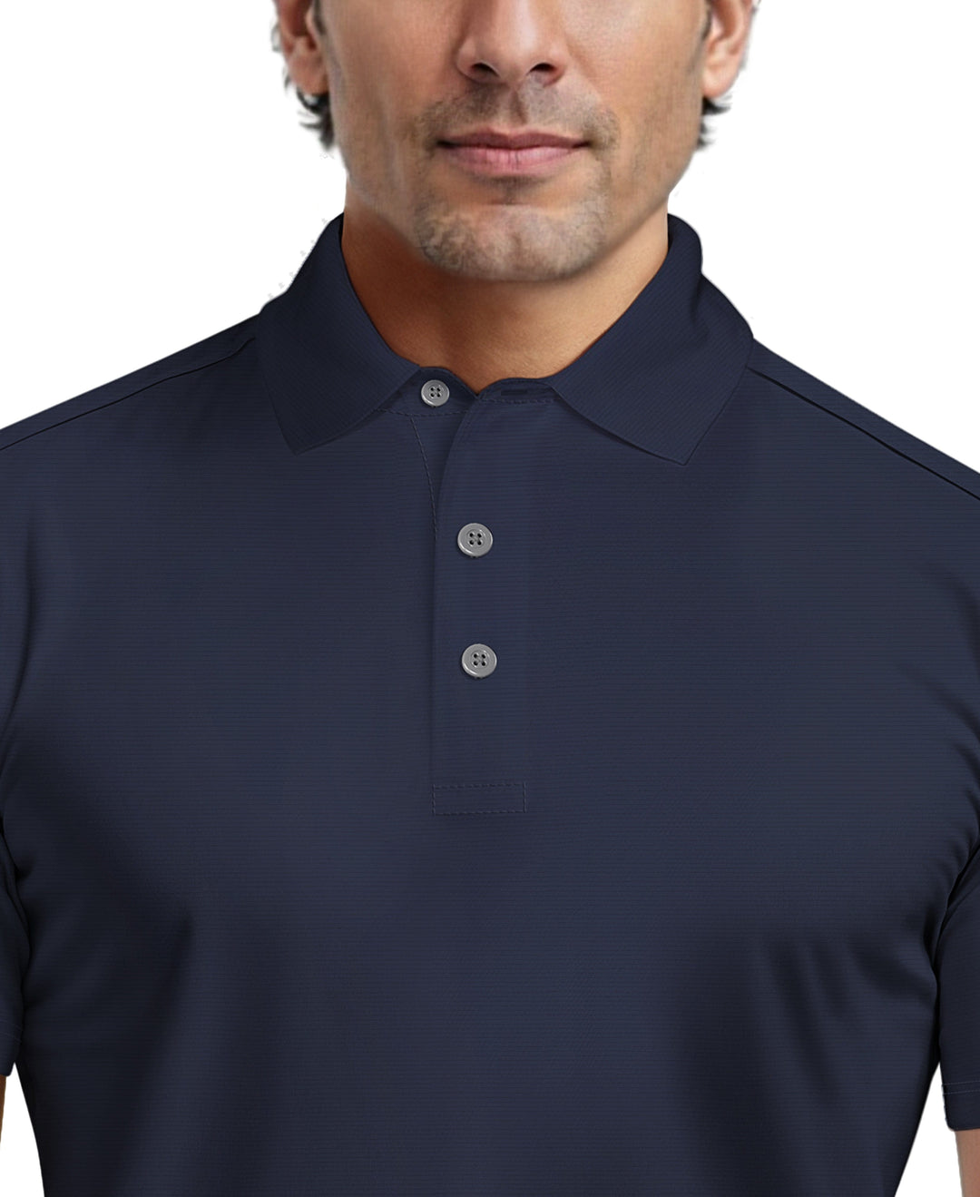 Solid Cooling Texture Polo (Peacoat) 