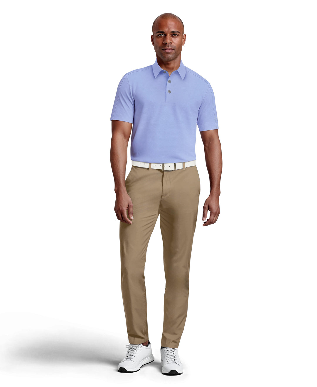 Solid Cooling Texture Polo (Azurine) 