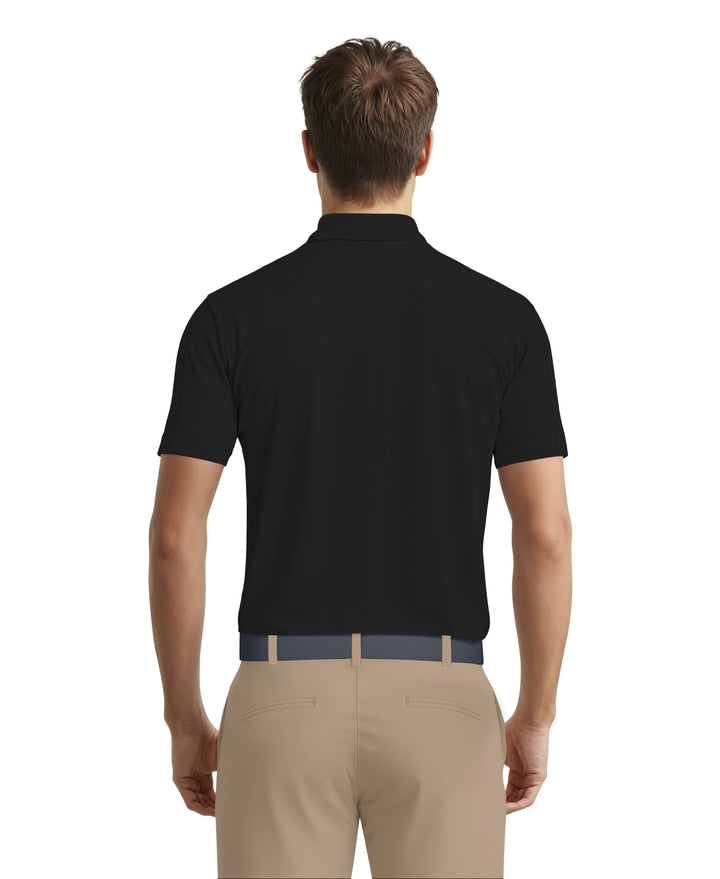 Solid Cooling Texture Polo (Caviar) 