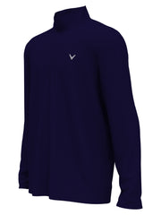 Mens Solid Sun 1/4 Zip Pullover (Peacoat) 