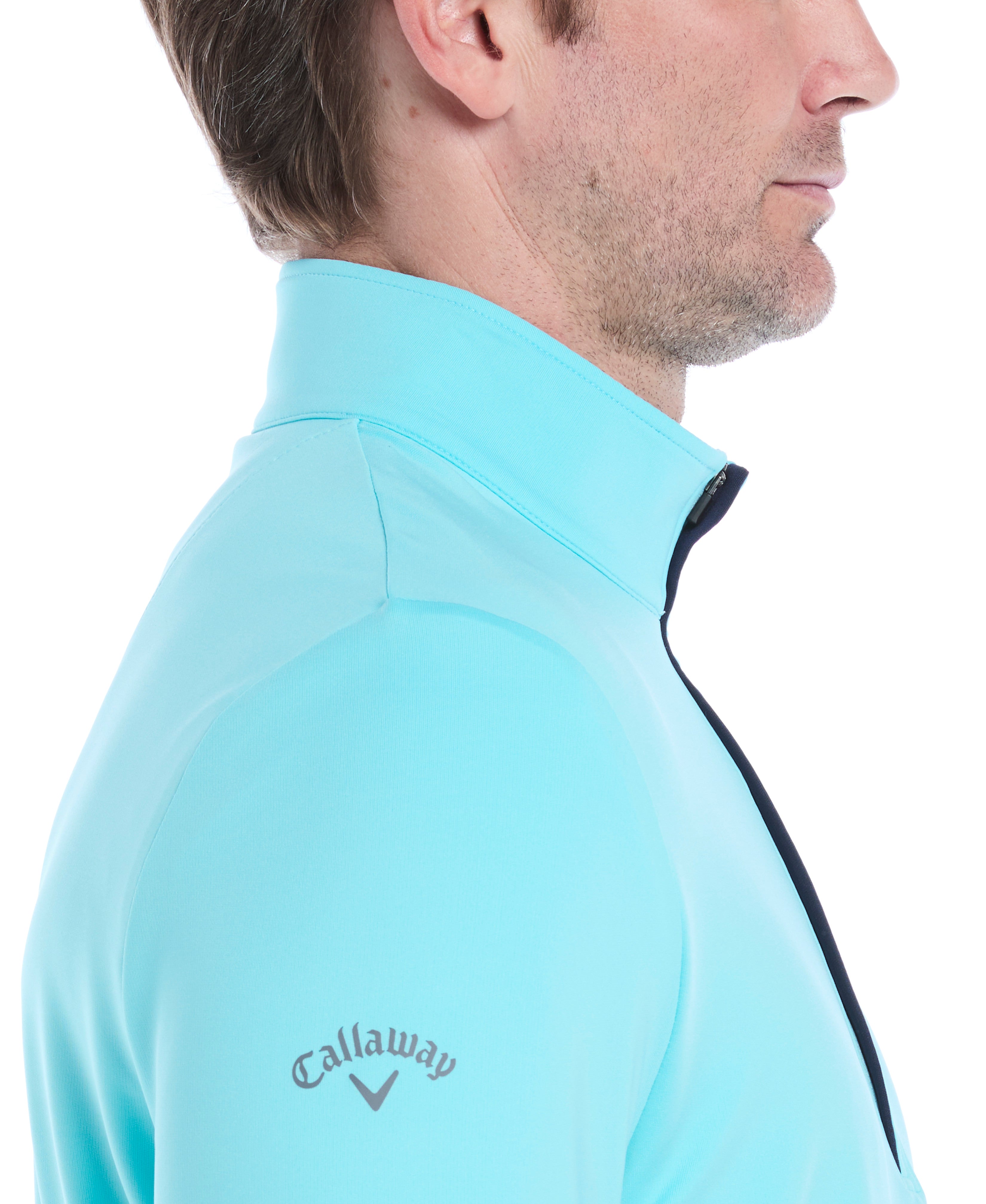 Men's Solid Sun Protection Quarter Zip Golf Pullover – Golf