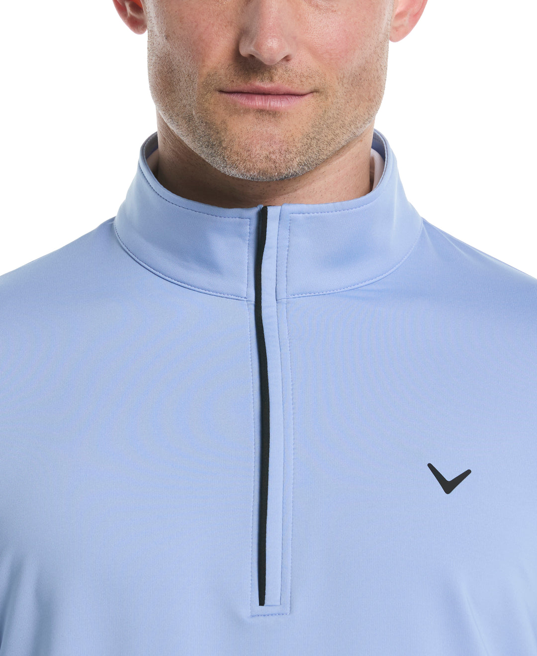 Mens Solid Sun 1/4 Zip Pullover (Chambray) 