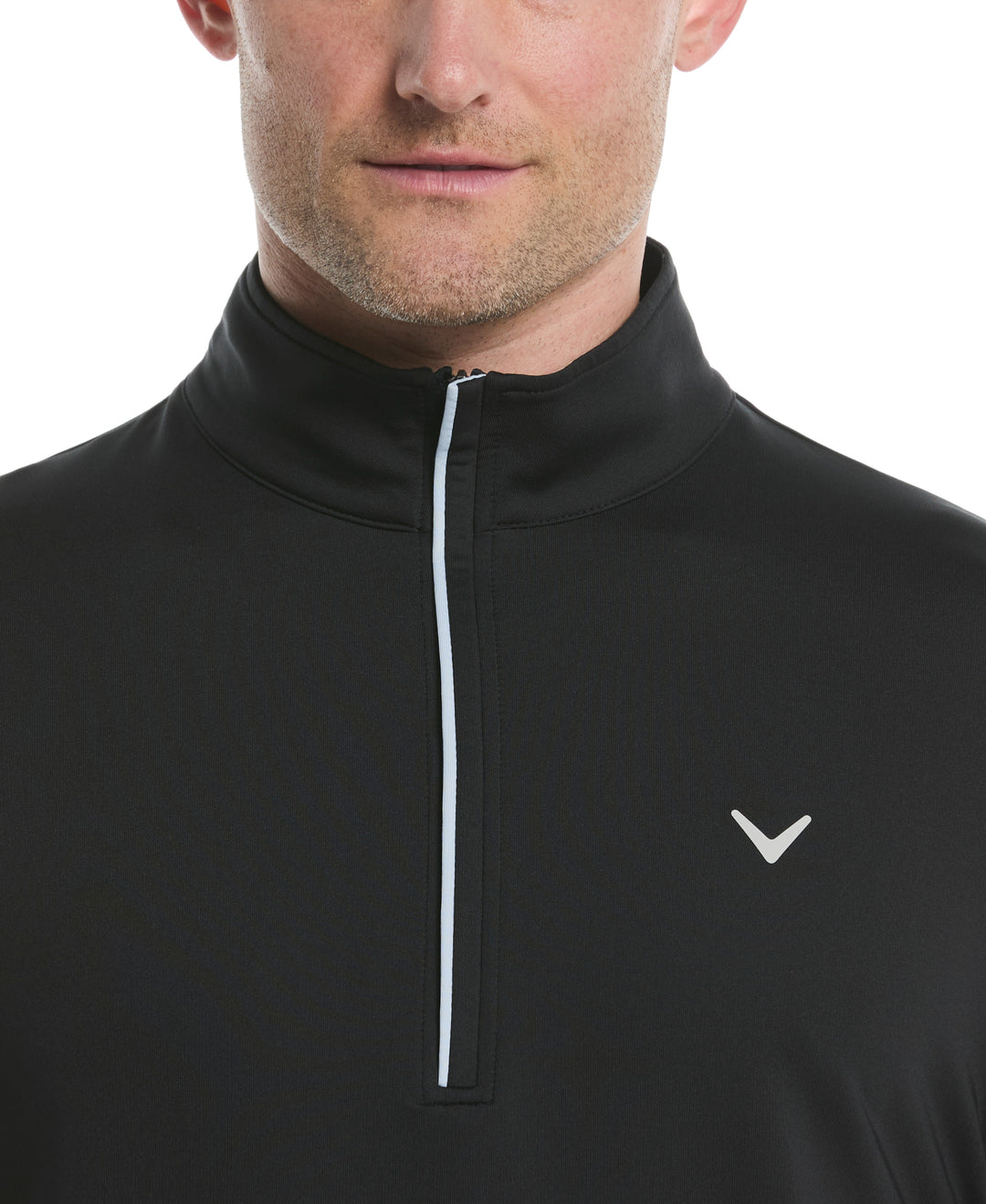 Solid Sun Protection 1/4 Zip Golf Pullover (Caviar) 