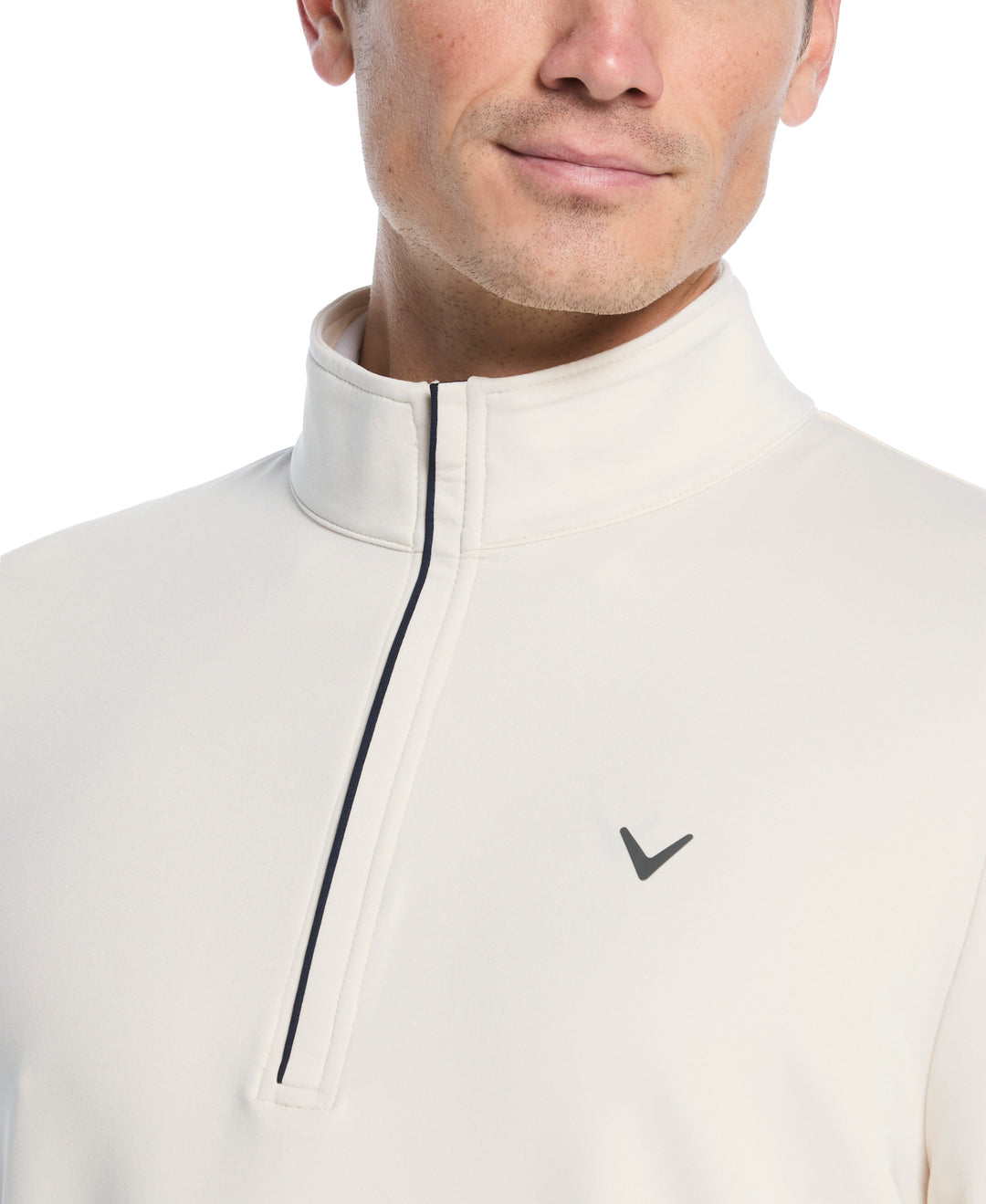 Solid Sun Protection 1/4 Zip Golf Pullover (Birch) 