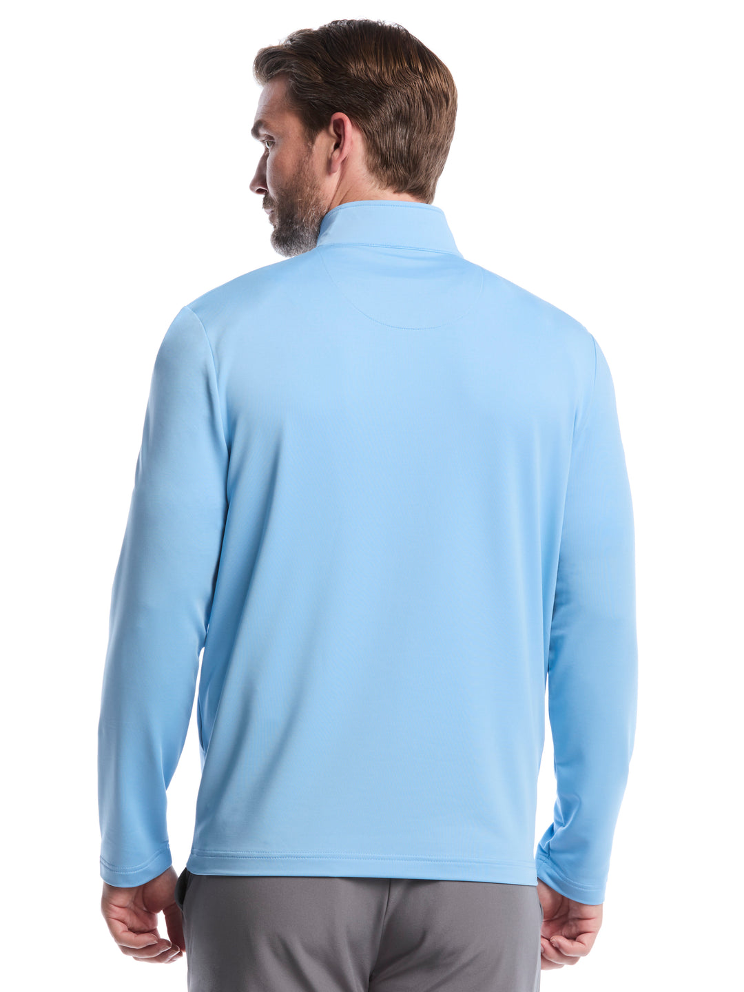 Men's Solid Sun Protection Quarter Zip Golf Pullover