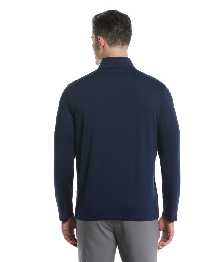 Mens Solid Sun 1/4 Zip Pullover (Peacoat) 