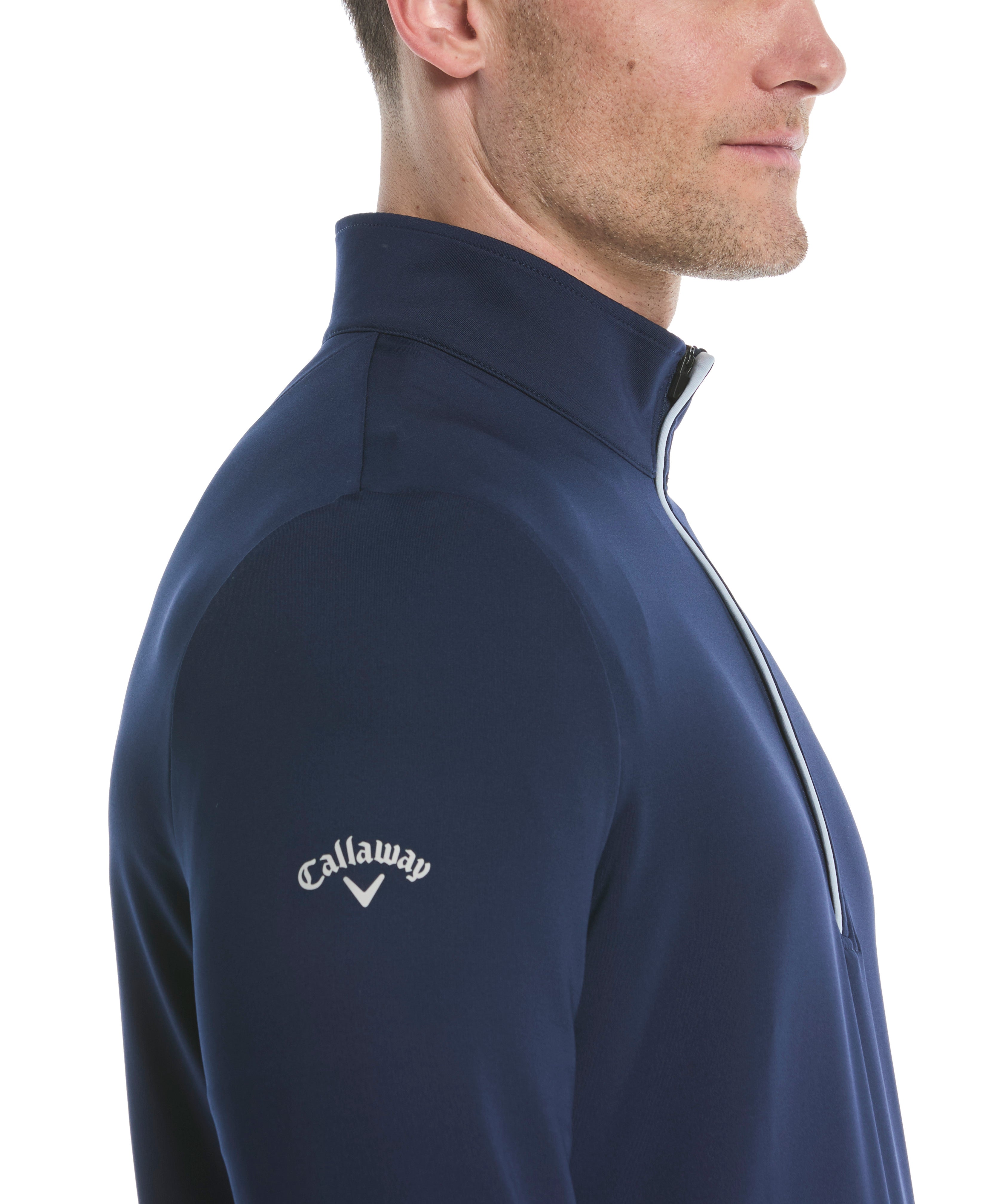 Men's Solid Sun Protection Quarter Zip Golf Pullover – Golf