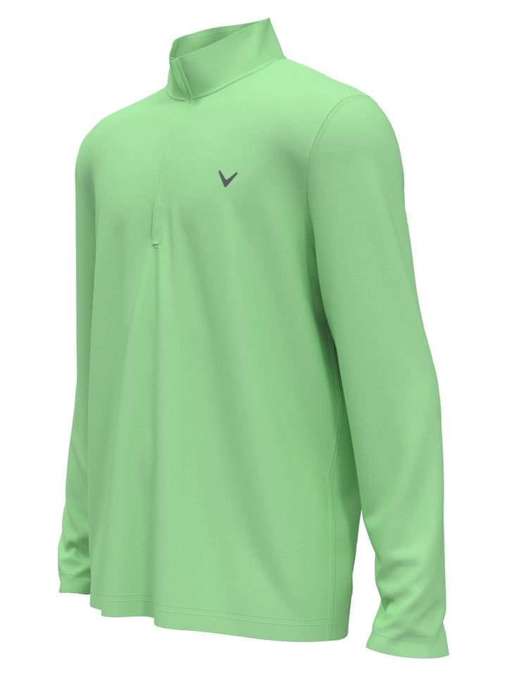 Men's Solid Sun Protection Quarter Zip Golf Pullover