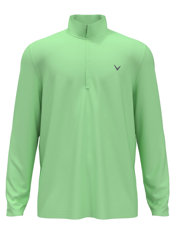 Men's Solid Sun Protection Quarter Zip Golf Pullover