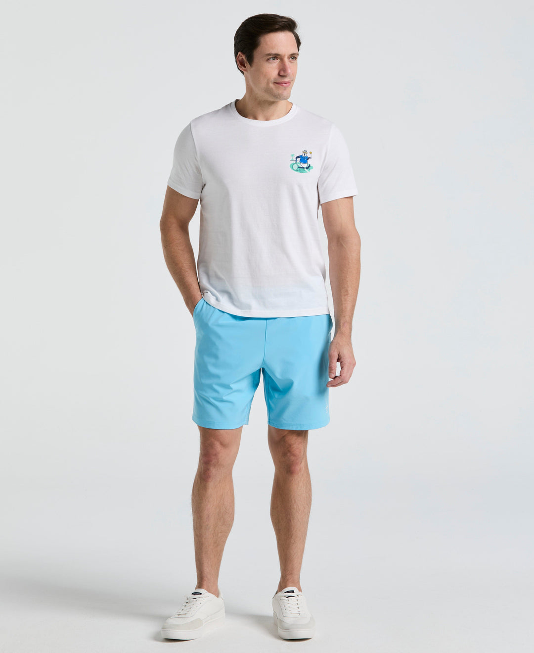 Men's Solid Tennis Shorts | 8" Inseam