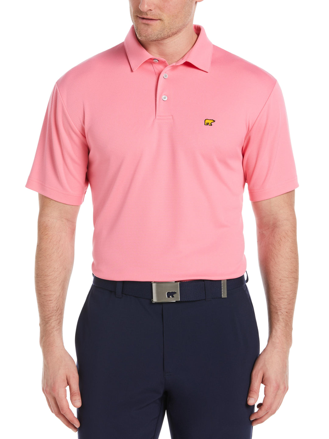 Men's Solid Textured Golf Polo