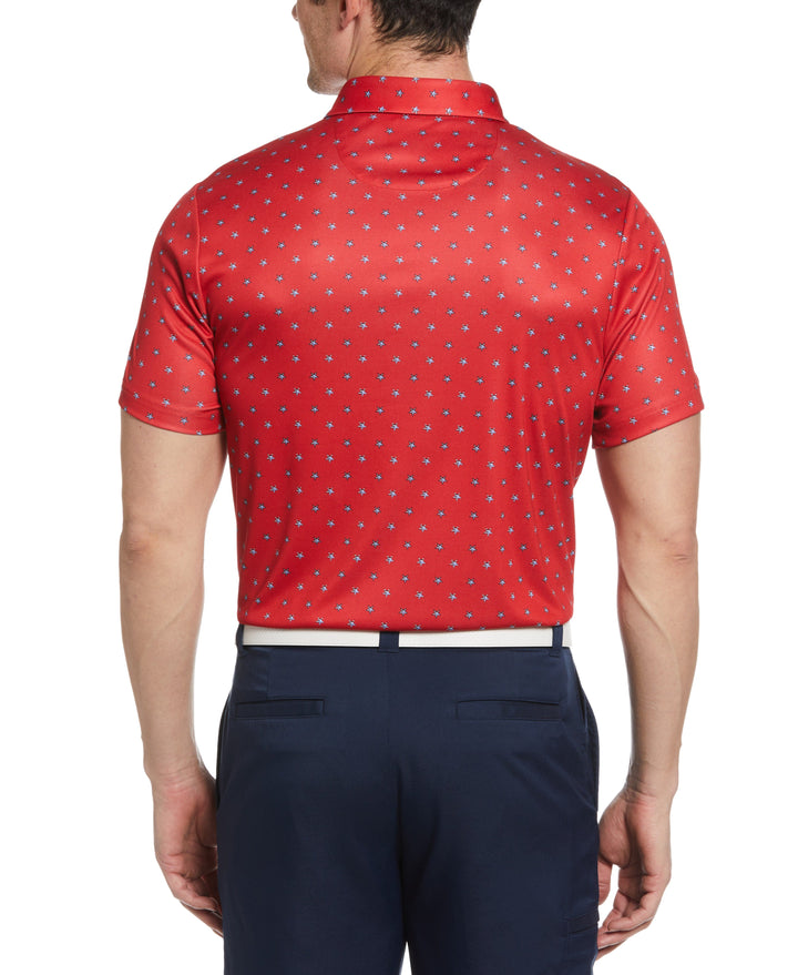 Stars and Stripes Print Golf Polo (True Red) 