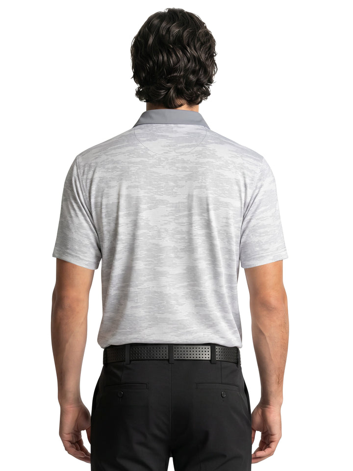 Men's Stitched Camo Printed Polo
