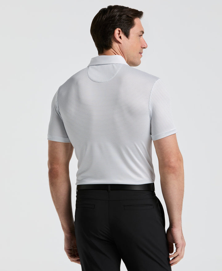 Short Sleeve Stripe Polo (Bright White) 