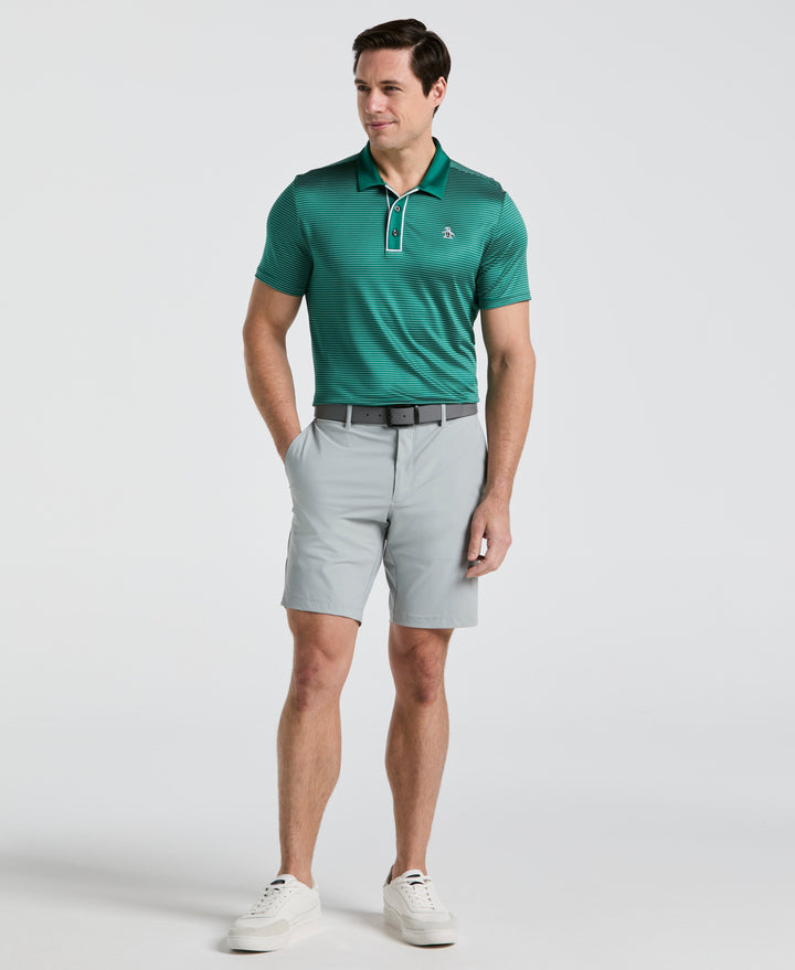 Short Sleeve Stripe Polo (Galapagos Green) 