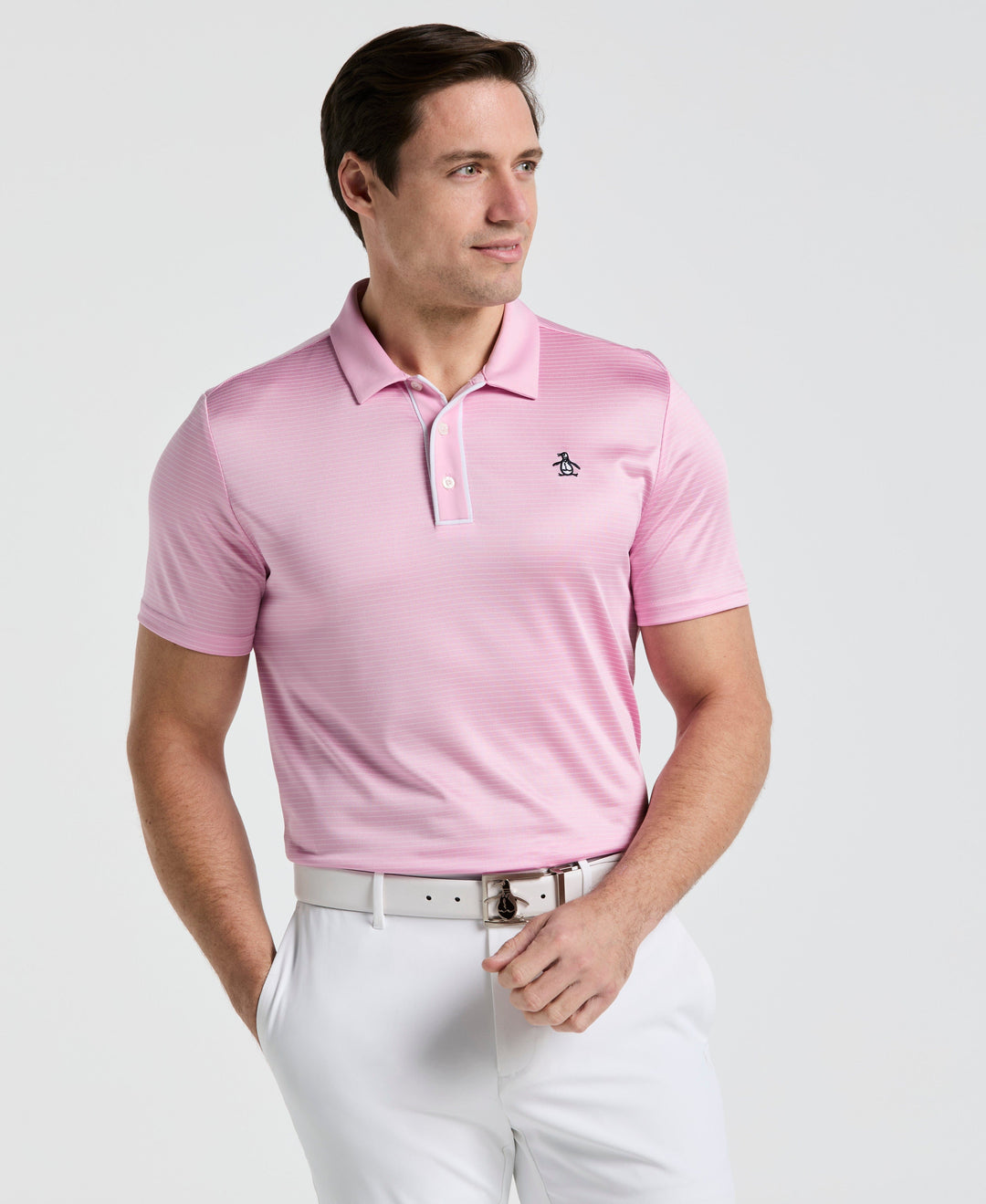 Short Sleeve Stripe Polo (Lilac Sachet) 