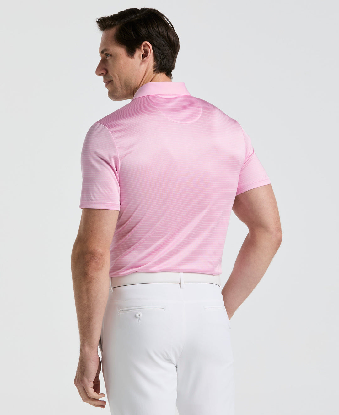 Short Sleeve Stripe Polo (Lilac Sachet) 