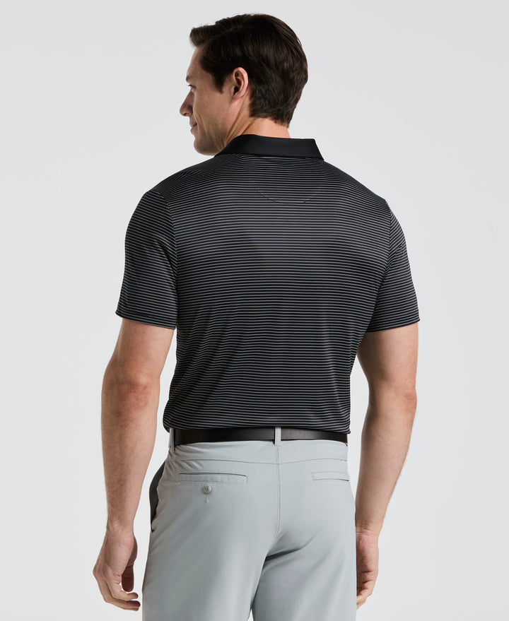 Short Sleeve Stripe Polo (Caviar) 