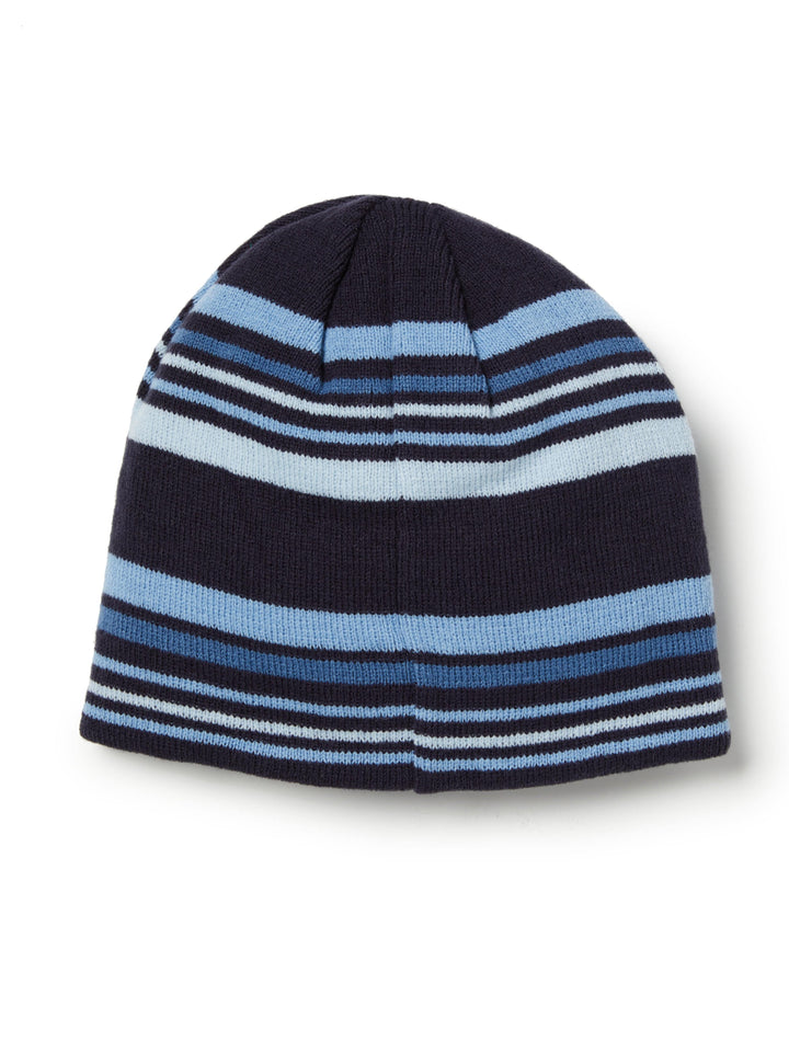 Striped Reversible Golf Beanie (Black Iris) 