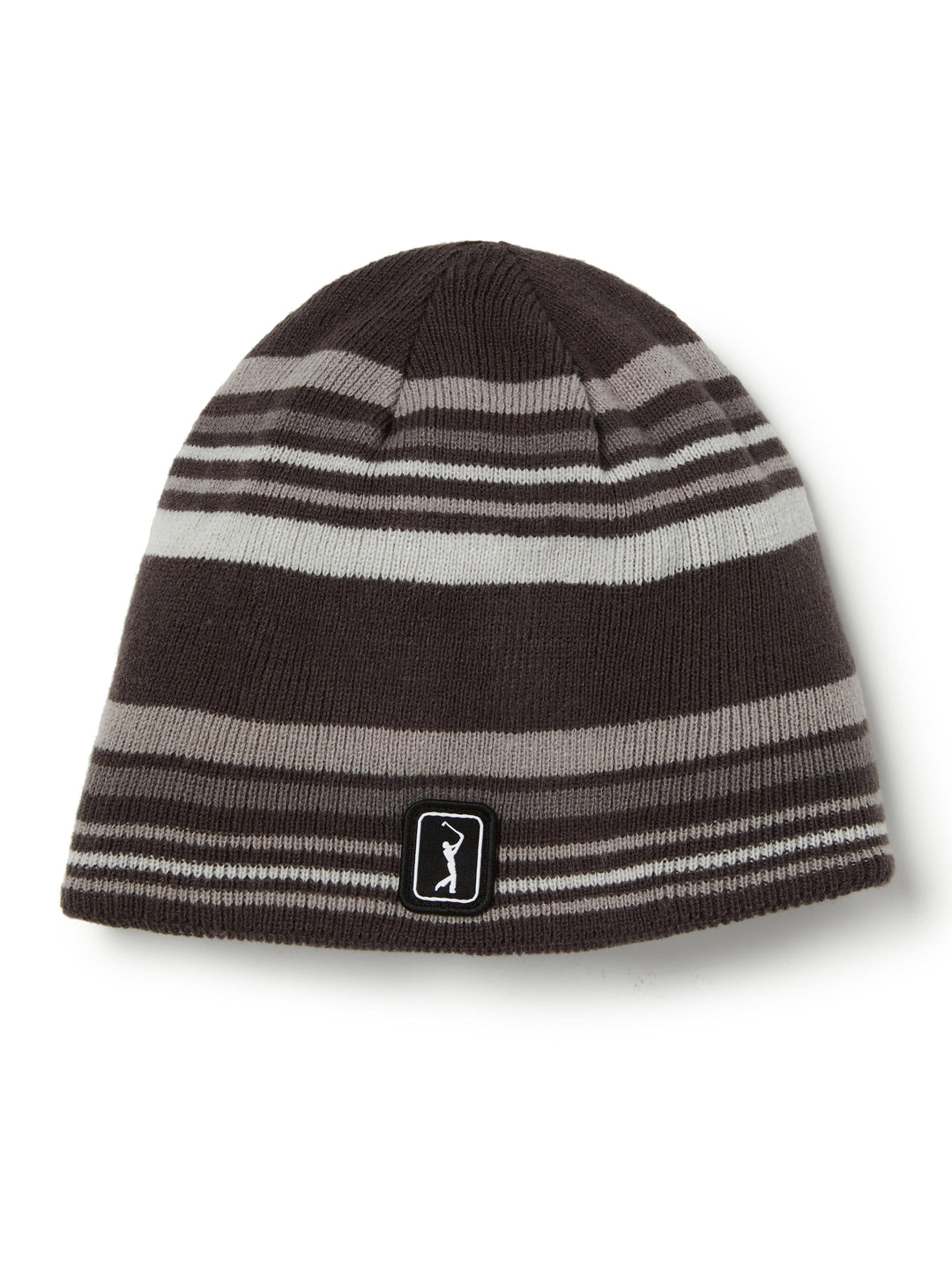 Striped Reversible Golf Beanie (Asphalt) 