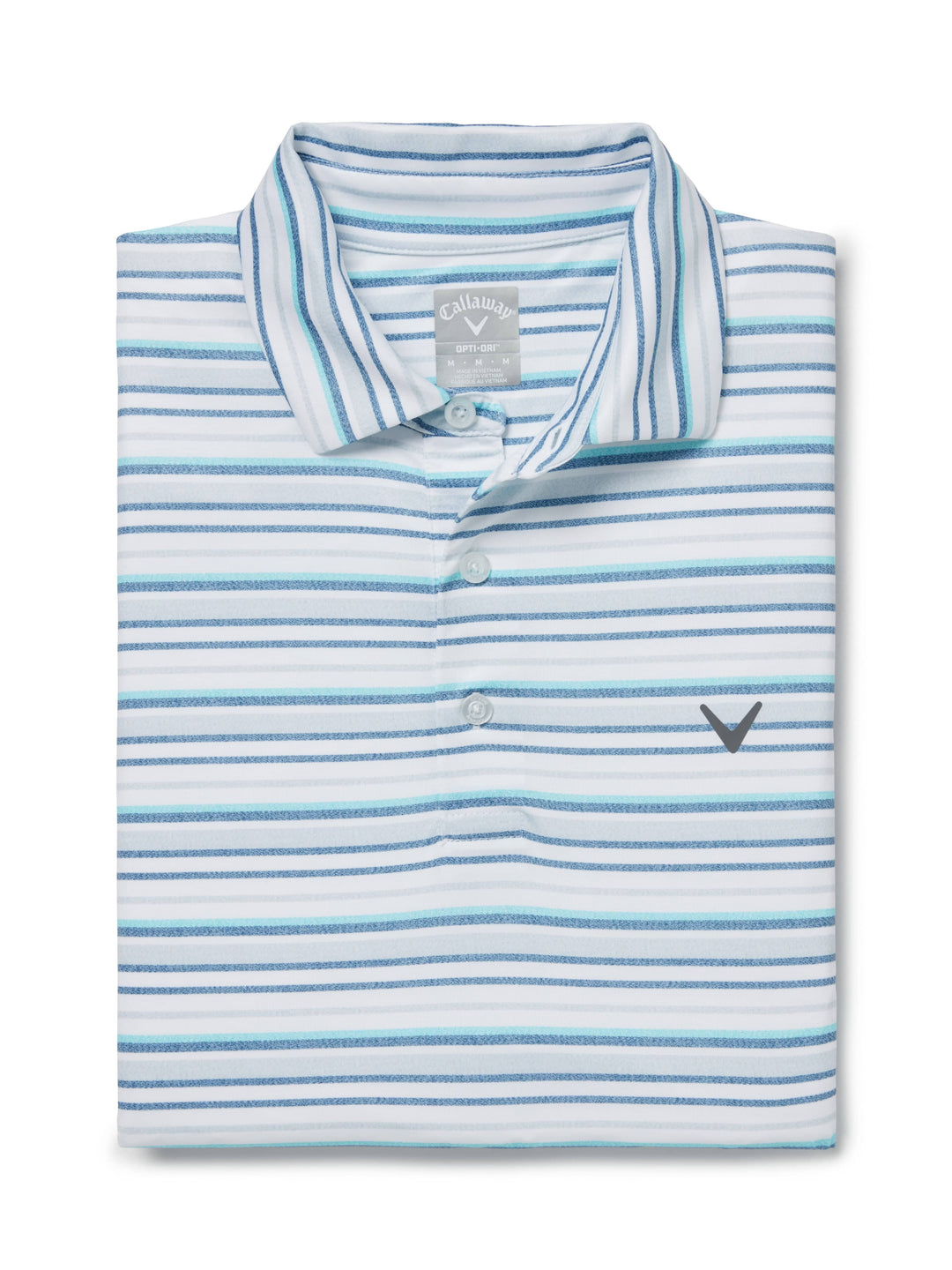 Sun-Worn Stripe Golf Polo (Bright White) 