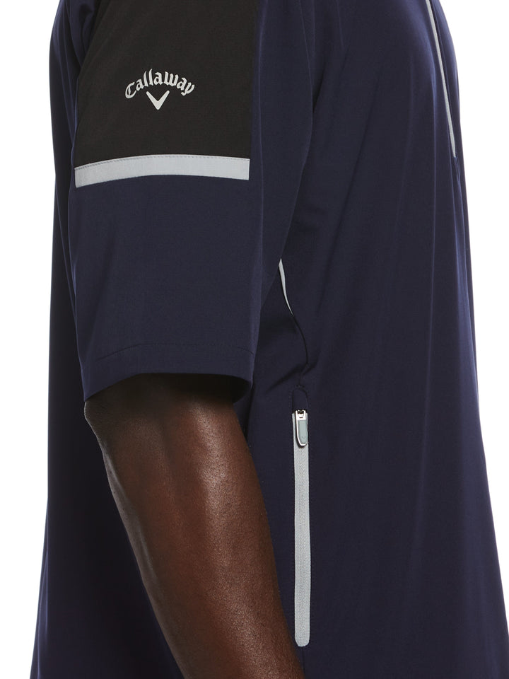 Men's Swing Tech™ Blocked Quarter Zip Golf Windbreaker