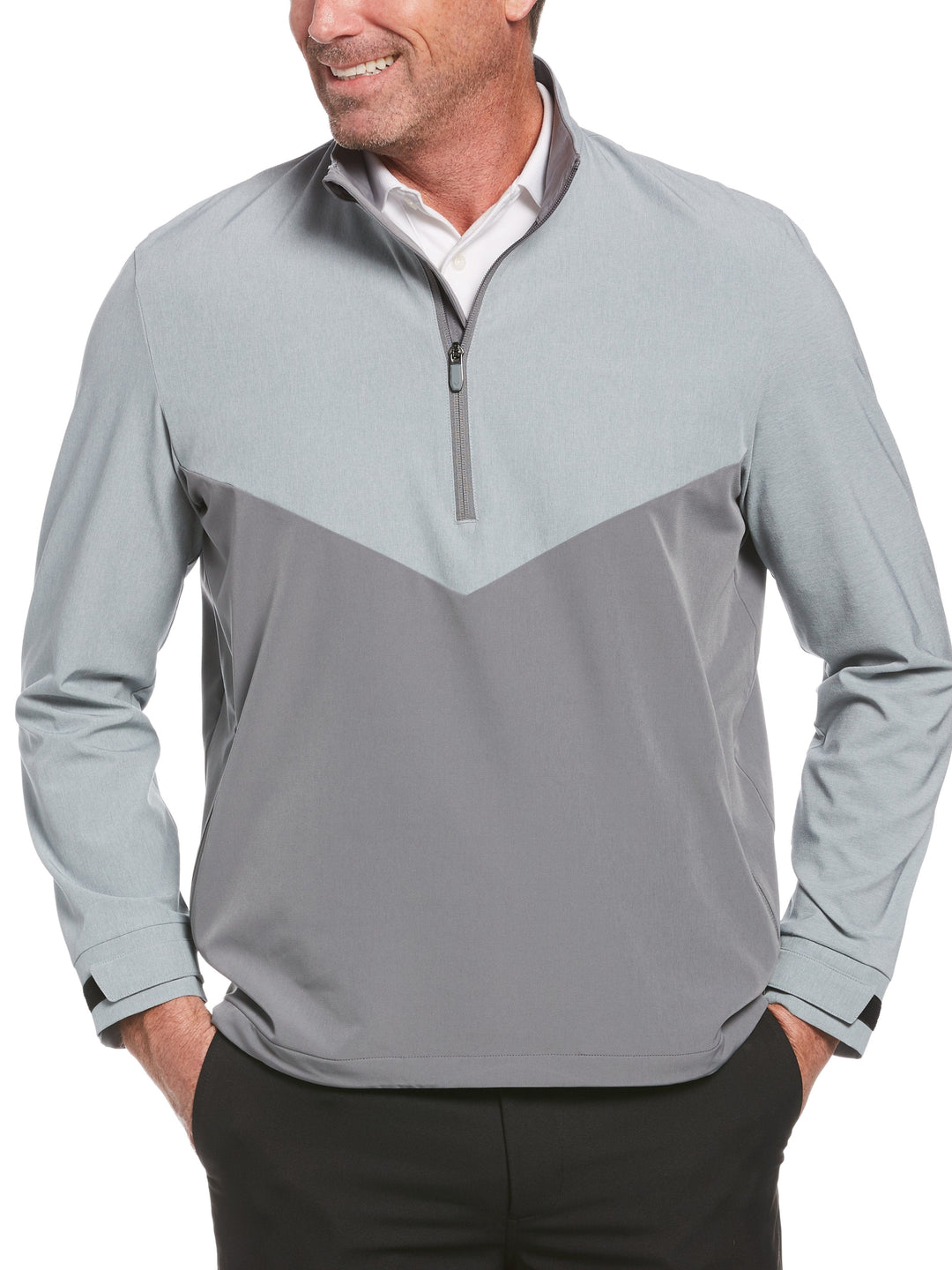Men's Swing Tech™ Blocked Quarter Zip Golf Windbreaker