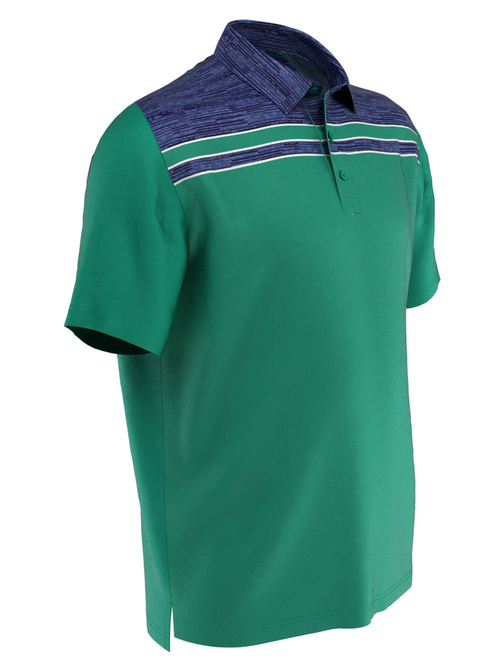 Men's Swing Tech™ Engineered Chevron Print Jacquard Polo