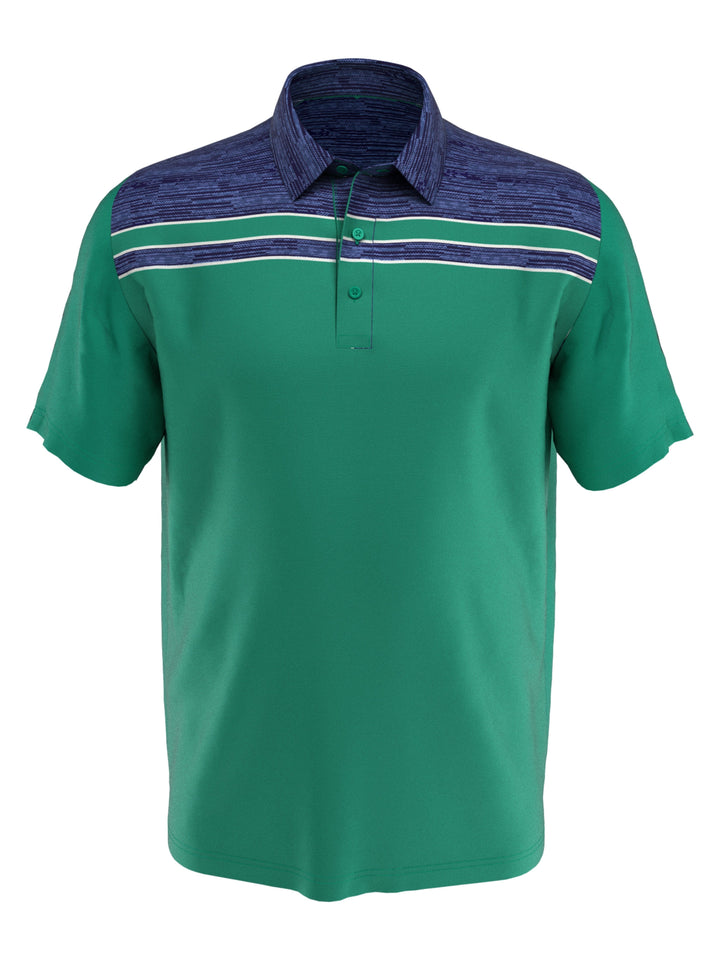 Men's Swing Tech™ Engineered Chevron Print Jacquard Polo
