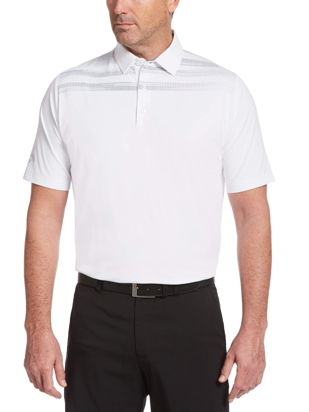 Men's Swing Tech™ Engineered Texture Stripe Polo