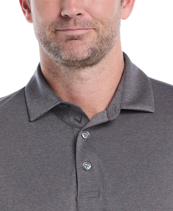 Swing Tech™ Essential Long Sleeve Golf Polo (Quiet Shade Htr) 