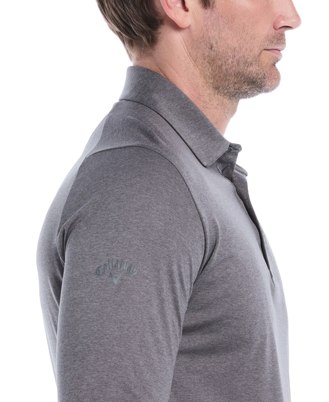 Swing Tech™ Essential Long Sleeve Golf Polo (Quiet Shade Htr) 