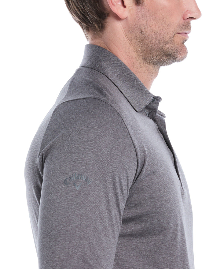 Swing Tech™ Essential Long Sleeve Golf Polo (Quiet Shade Htr) 
