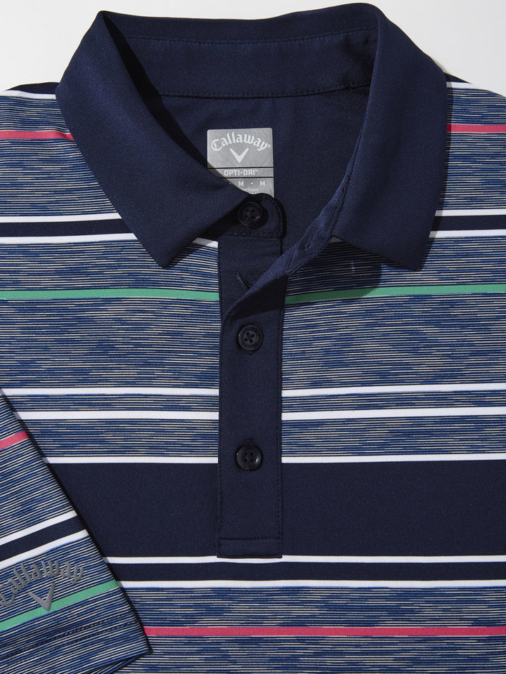 Men's Swing Tech™ Marled Texture Stripe Golf Polo