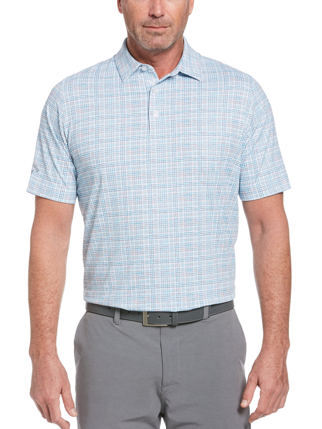 Men’s Swing Tech™ Printed Classic Plaid Polo