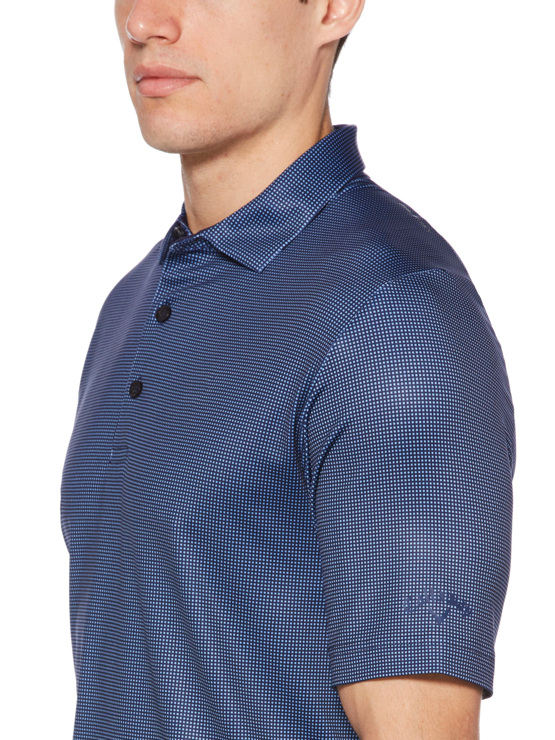 Men's Swing Tech™ Printed Gingham Golf Polo