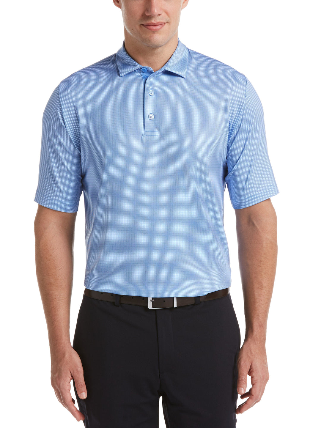 Men's Swing Tech™ Printed Gingham Golf Polo