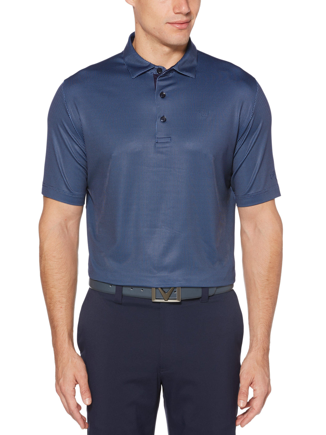 Men's Swing Tech™ Printed Gingham Golf Polo