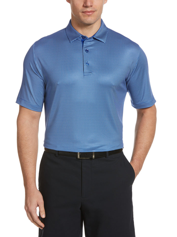 Men's Swing Tech™ Printed Gingham Polo