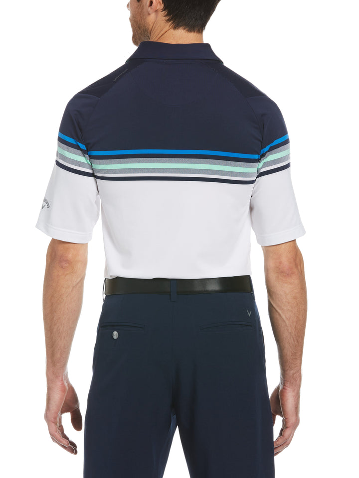 Mens Swing Tech™  Signature Chest Block Polo (Peacoat) 
