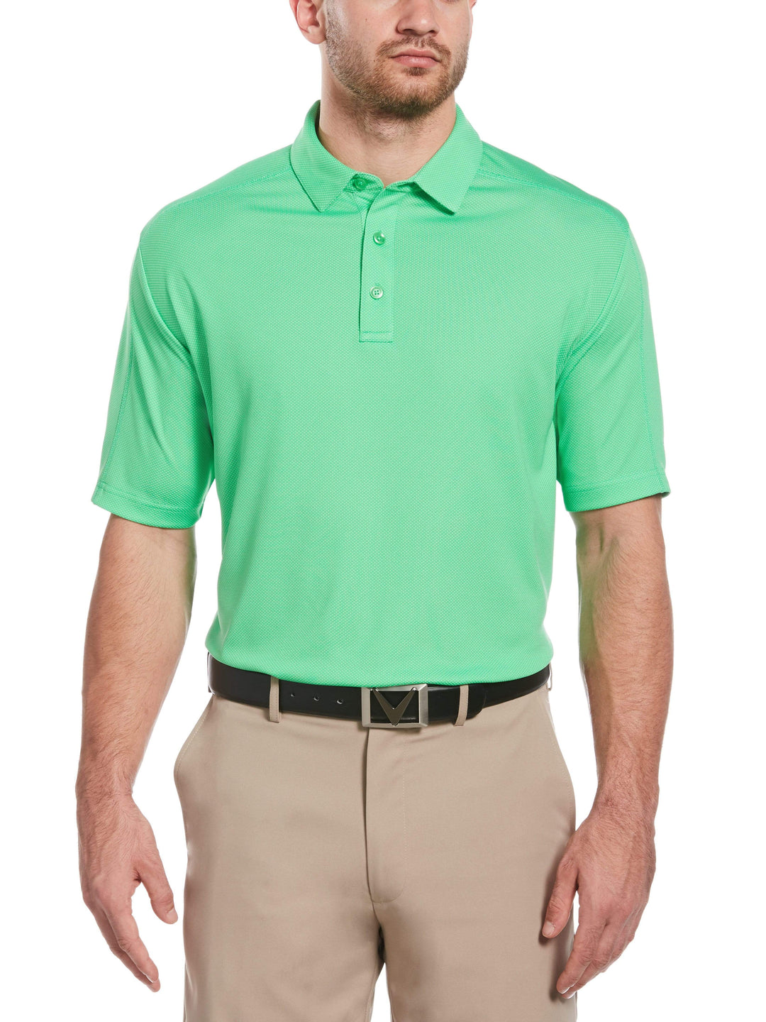 Men's Swing Tech Two Color Jacquard Polo