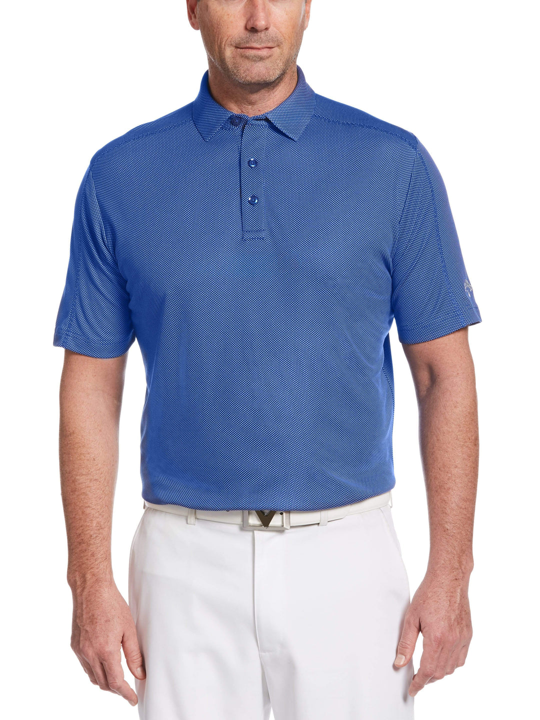 Men's Swing Tech Two Color Jacquard Polo