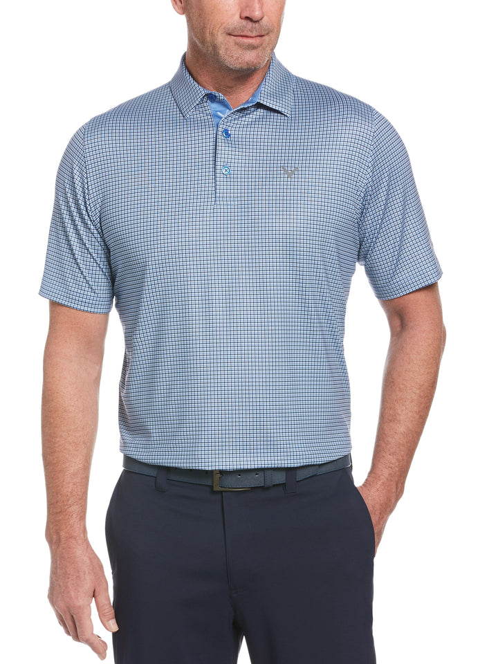 Mens Tattersall Printed Polo (Moody) 