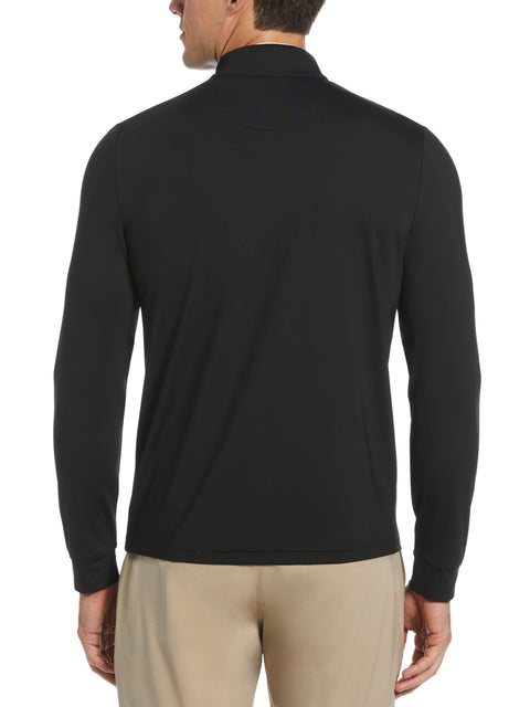Technical Earl 1/4 Zip Long Sleeve Golf Sweater (Caviar) 