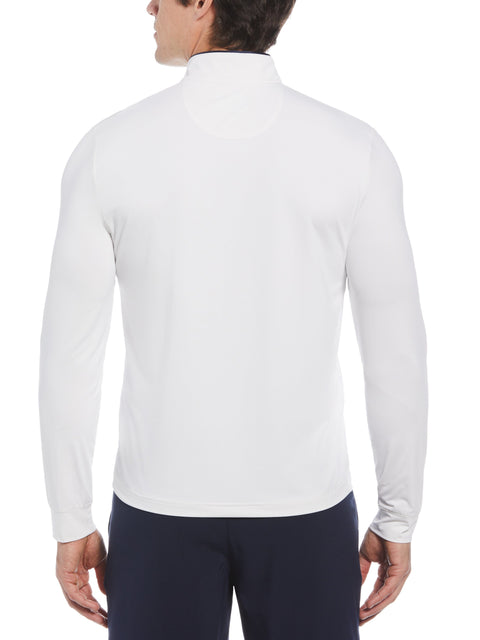 Technical Earl 1/4 Zip Long Sleeve Golf Sweater (Bright White) 