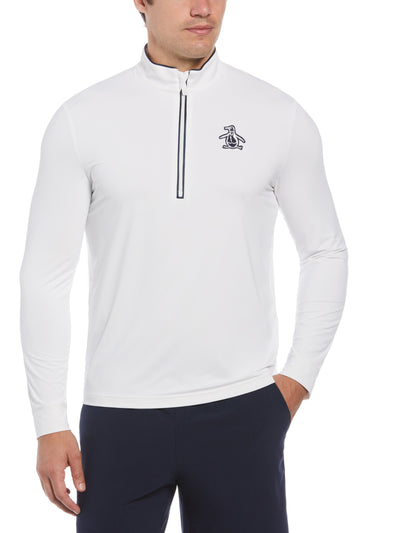 Technical Earl 1/4 Zip Long Sleeve Golf Sweater (Bright White) 